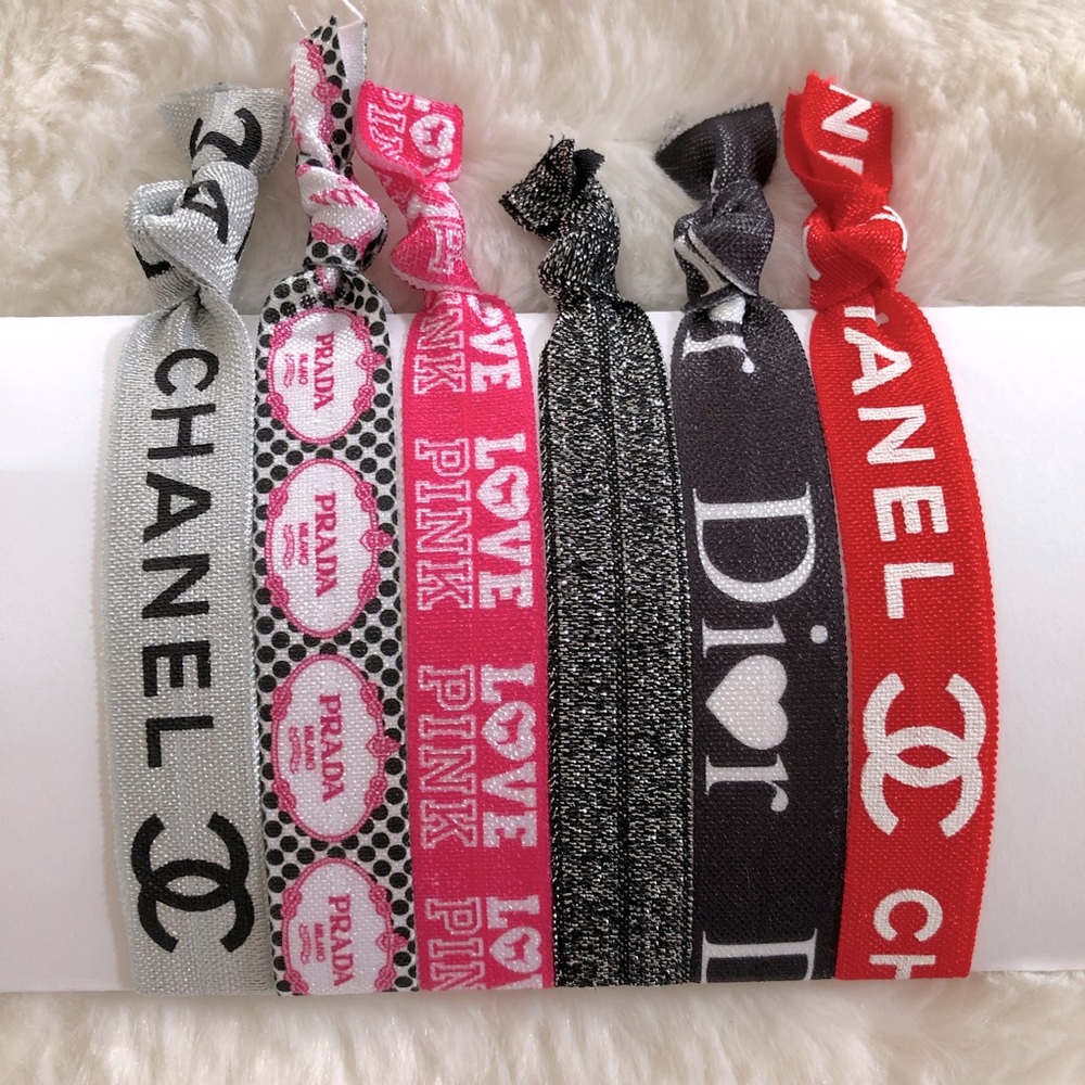 Set of 6 Fold Over Elastic Hair Ties
